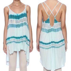 NWT Free People Tie Dye Aquamarine Fly Away Tank